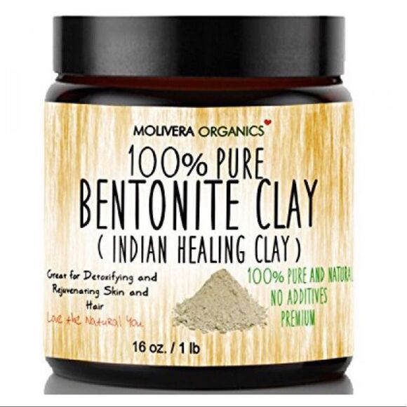 Molivera Organics 100% Pure Bentonite Clay (Indian Healing Clay) 16 oz. - Picture 1 of 7